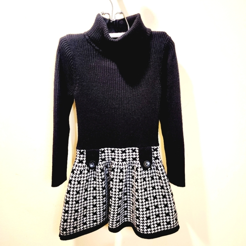 Maggie Zoe Black Girls Sweater Dress size ( 5-6 )M